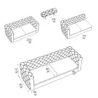 Wohnzimmersofa mit verstellbarer Kopfstütze Made in Italy - Unleashed Viadurini