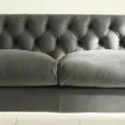 Wohnzimmersofa mit Holzstruktur und Füßen Made in Italy - Comico Viadurini
