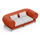 2-Sitzer-Wohnzimmersofa aus Polyethylen in verschiedenen Farben - Orbis Viadurini