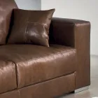 Wohnzimmersofa aus Holz, Polyurethan und Metall Made in Italy - Sparkling Viadurini