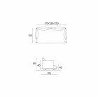 Modernes Sofa Design Shita Haut, 170, 220 oder 250 cm Viadurini