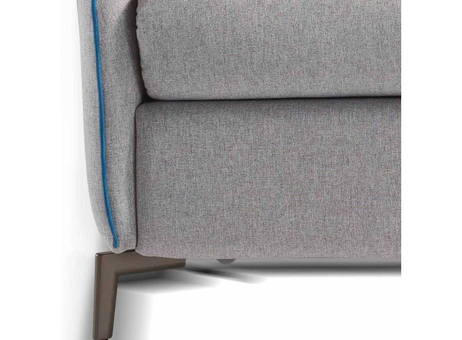 Zwei Sitzer-Sofa modernes Design L.145 cm Kunstleder / Stoff Erica Viadurini