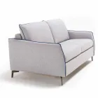Zwei Sitzer-Sofa modernes Design L.145 cm Kunstleder / Stoff Erica Viadurini