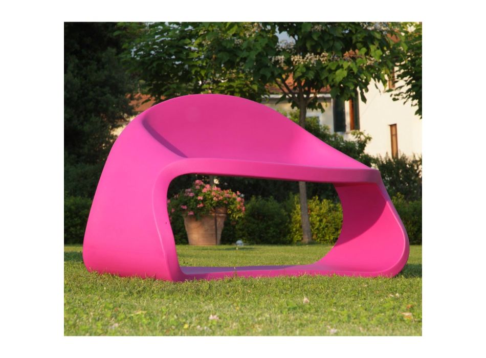 Zweisitzer-Sofa für den Innen- oder Außenbereich aus Polyethylen Made in Italy - Doubles Viadurini