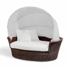 Sofa Insel mit Hector entspannende Gärten Weben von Hand, modernes Design Viadurini