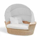 Sofa Insel mit Hector entspannende Gärten Weben von Hand, modernes Design Viadurini