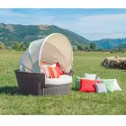 Sofa Insel mit Hector entspannende Gärten Weben von Hand, modernes Design Viadurini