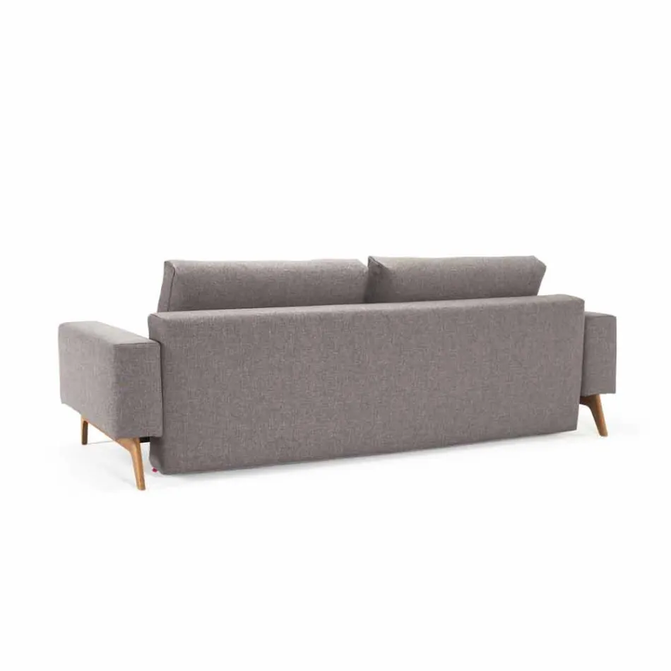 Moderne graue Sofa-Bett Idun in Dänemark gemacht - Innovation Viadurini