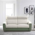 Modernes Schlafsofa gepolstert in Made in Italy Bicolor Fabric - Begonia