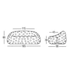 Leuchtendes Outdoor-Sofa aus Polyethylen mit LED Made in Italy - Asso Viadurini