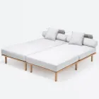 Modulares Gartensofa mit 2 Seilrückenlehnen - Bellatrix Viadurini