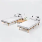 Modulares Gartensofa mit 2 Seilrückenlehnen - Bellatrix Viadurini