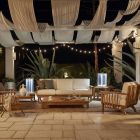 Outdoor-Sofa 2 oder 3 Sitze aus Teakholz Made in Italy mit Kissen - Sleepy Viadurini