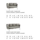 Outdoor-Sofa aus Stahl, verschiedene Größen und Kissen inklusive. Made in Italy - Bronn Viadurini