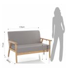 Sofa aus massivem Kiefernholz – Xenon Viadurini
