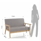 Sofa aus massivem Kiefernholz – Xenon Viadurini