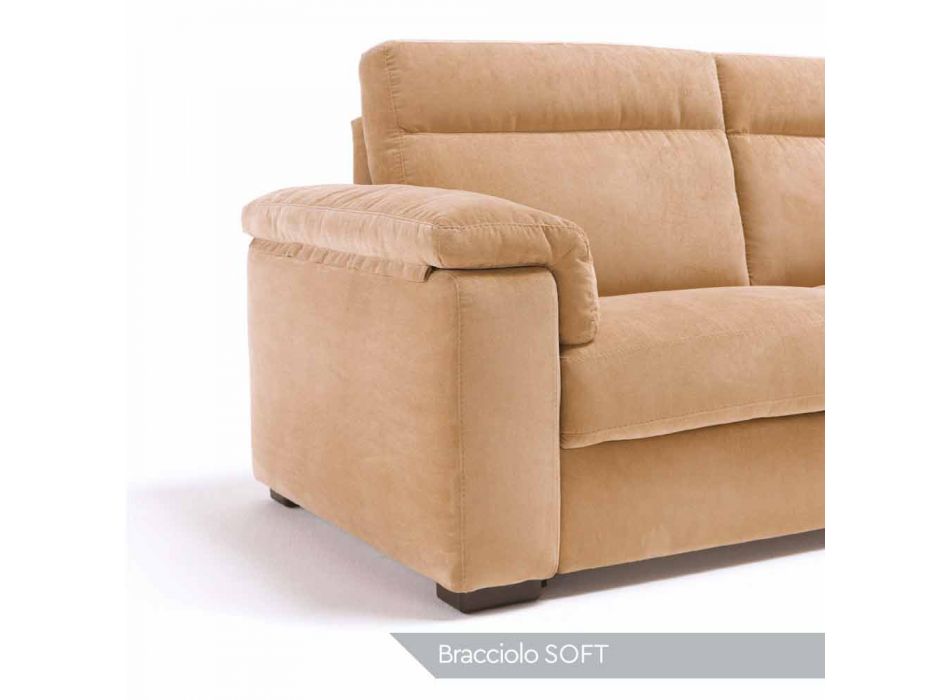 Sofa elektrische Entspannung 2 Plätze, 2 Lilia elektrische Stühle, made in Italy Viadurini