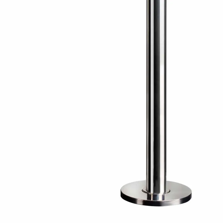 Edelstahl-Gartendusche mit rundem Duschkopf Made in Italy - Norton Viadurini