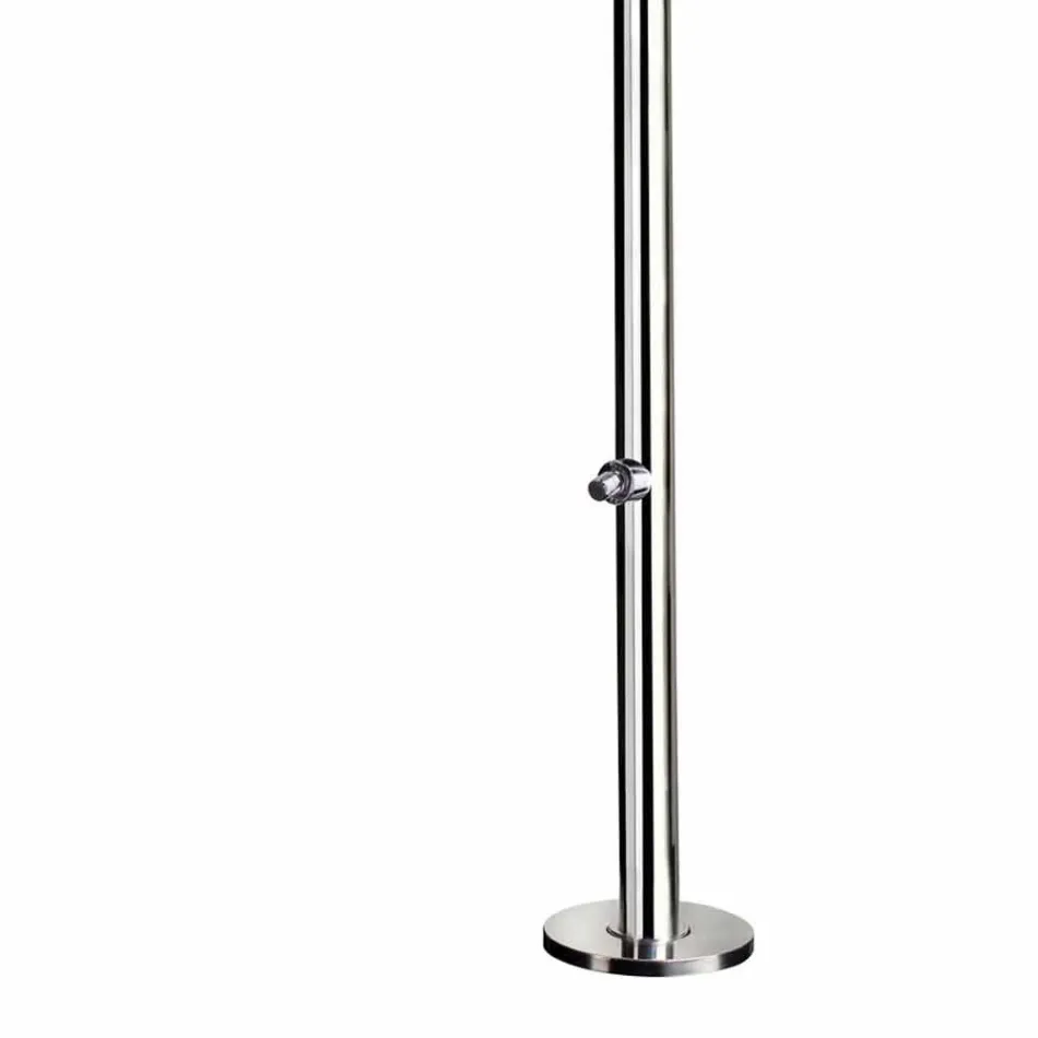 Outdoor-Stahldusche mit Fußwaschanlage und Timer Made in Italy - Modeo Viadurini