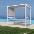 Aufgehängte Gartenschaukel aus lackiertem Aluminium - Broccard Viadurini