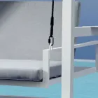 Aufgehängte Gartenschaukel aus lackiertem Aluminium - Broccard Viadurini