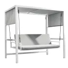 Aufgehängte Gartenschaukel aus lackiertem Aluminium - Broccard Viadurini