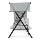 Swing, umwandelbar in ein Bett für den Garten aus Stahl und Stoff – Rückruf  Viadurini