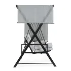 Swing, umwandelbar in ein Bett für den Garten aus Stahl und Stoff – Rückruf  Viadurini