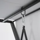Swing, umwandelbar in ein Bett für den Garten aus Stahl und Stoff – Rückruf  Viadurini