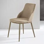 Zwei gepolsterte Stühle mit Metallgestell und ausgewogenem Design – Seide Viadurini