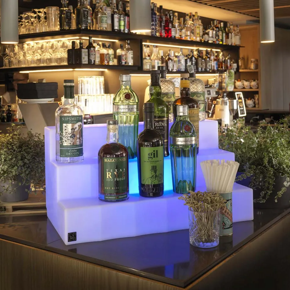 Flaschenaussteller mit drei Stufen Made in Italy - Capo Viadurini