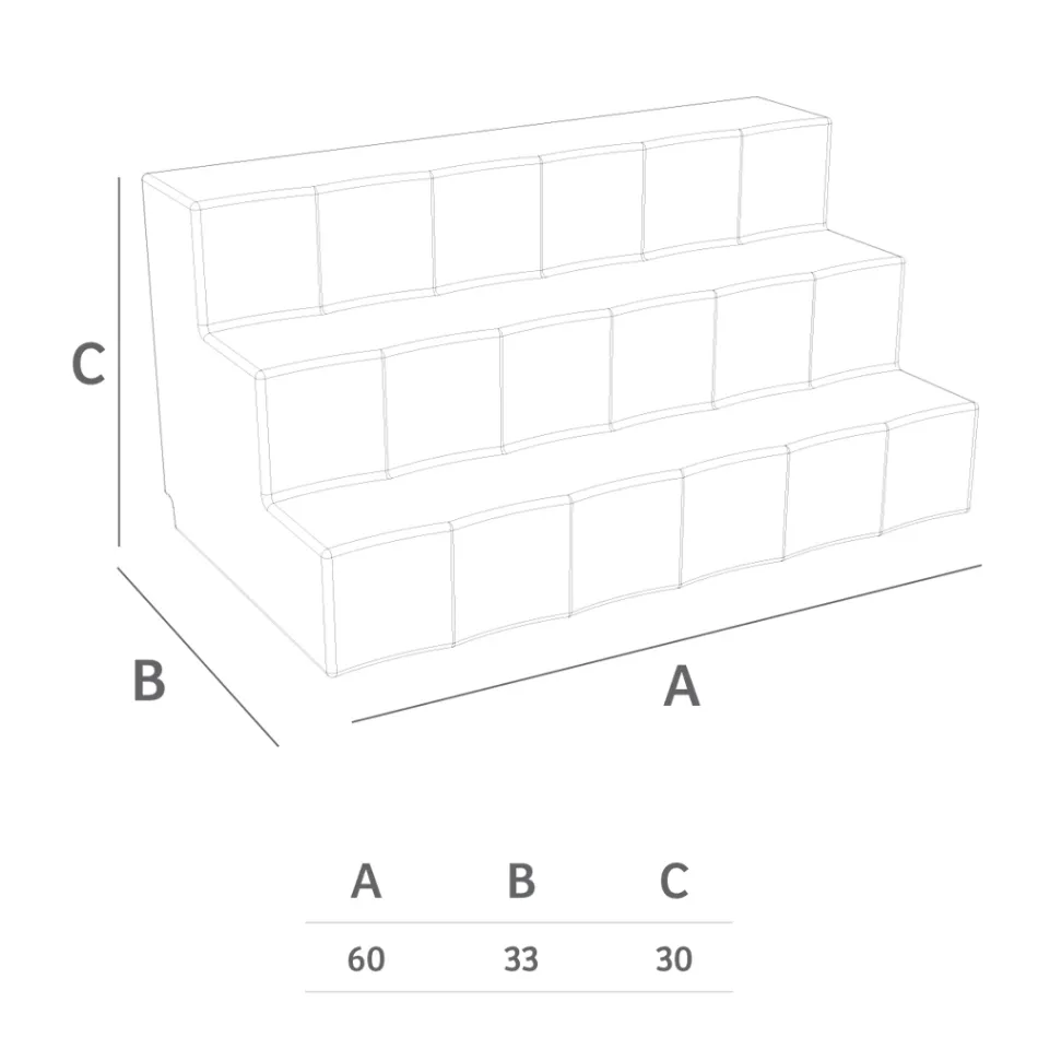 Flaschenaussteller mit drei Stufen Made in Italy - Capo Viadurini