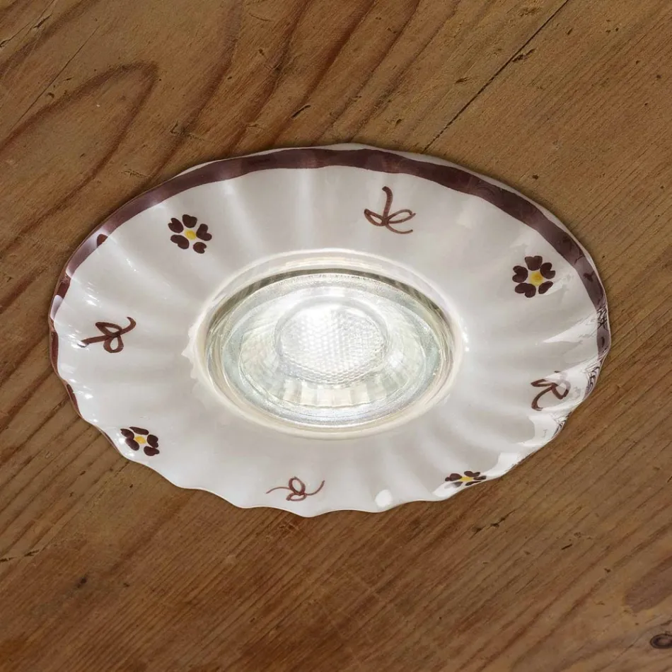 Einbaustrahler rund aus Keramik Ferroluce Pescara Viadurini