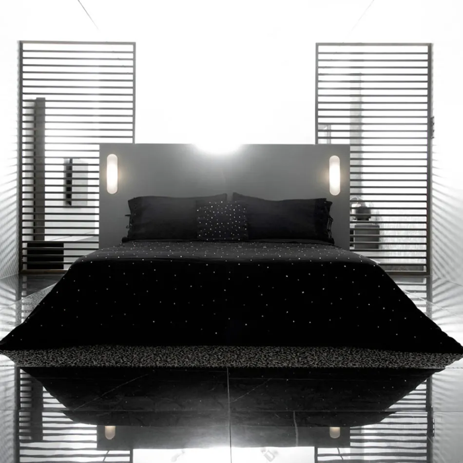 Kissenbezug aus Leinen mit Poema-Spitze und Butter- oder schwarzen Spitzen, hergestellt in Italien – Masone Viadurini