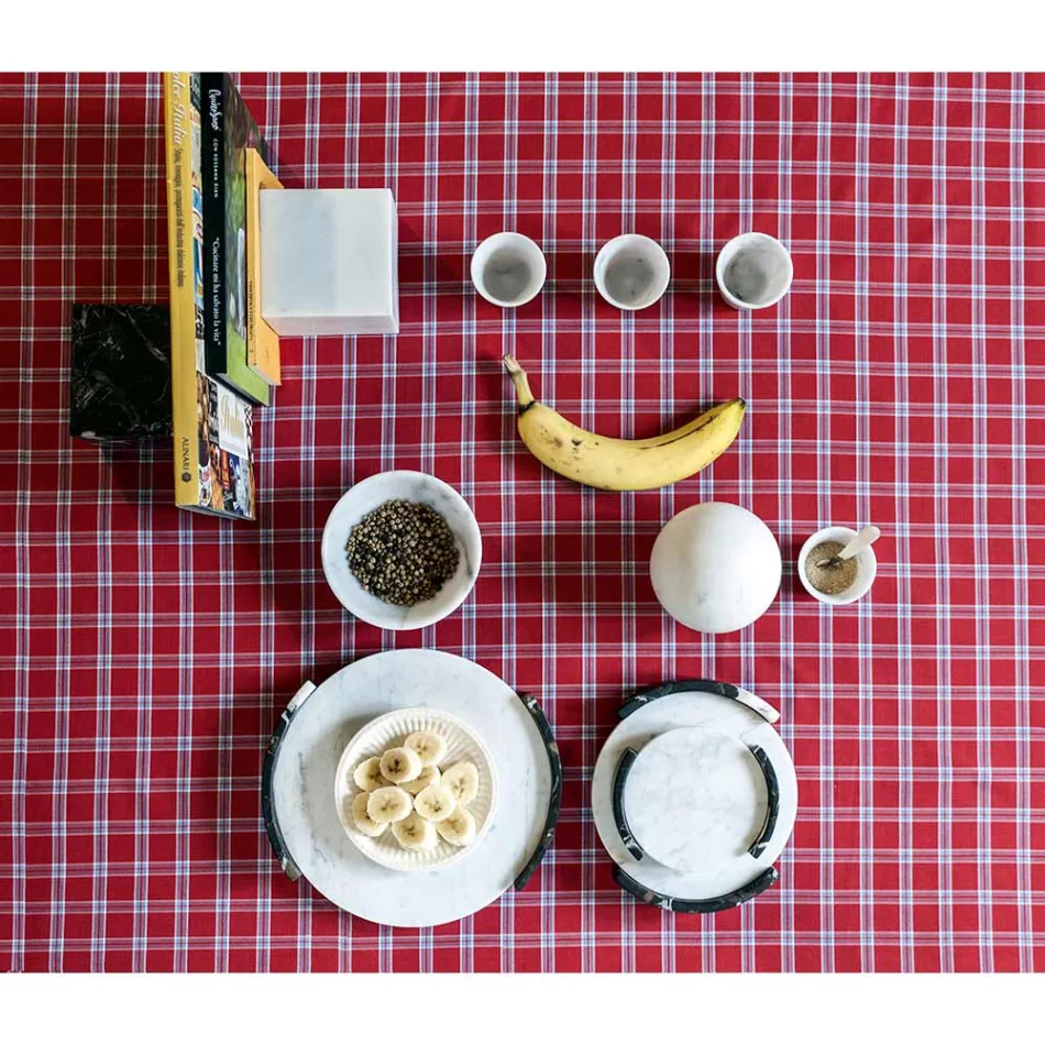 Moderner Würfel Briefbeschwerer aus satinschwarzem Marquinia-Marmor Made in Italy - Qubino Viadurini