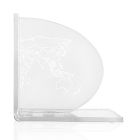 Buchstützen in transparentem Plexiglas Design mit Karte 2 Stück - Aretone Viadurini