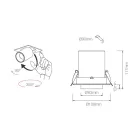 Fotoprojektor Led Deckeneinbauleuchte für Innenräume aus Aluminium - Etruscan Viadurini