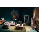 Fratelli Boffi Leonie gepolsterter Design-Sessel, gesteppte Rückenlehne Viadurini