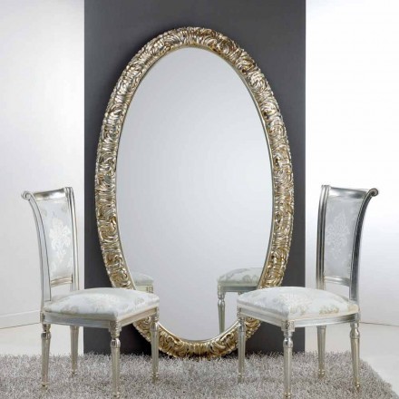 Großer ovaler Spiegel vom Boden / Wand Leben, 114x190 cm Viadurini