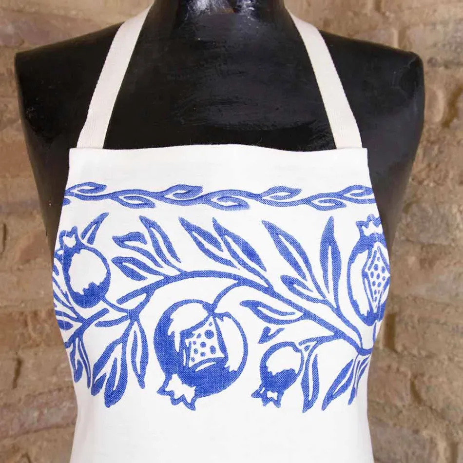 Italienische handgefertigte Leinenschürze One Piece - Marken Viadurini