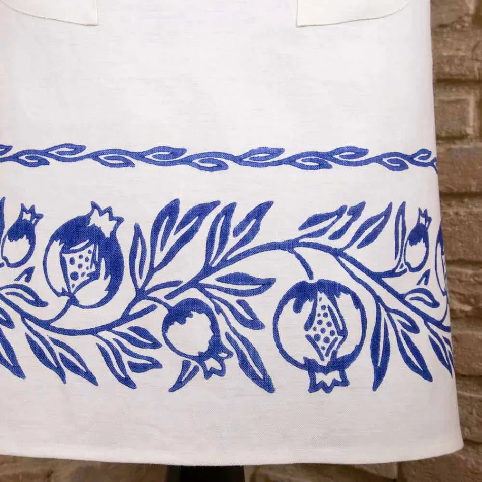 Italienische handgefertigte Leinenschürze One Piece - Marken Viadurini