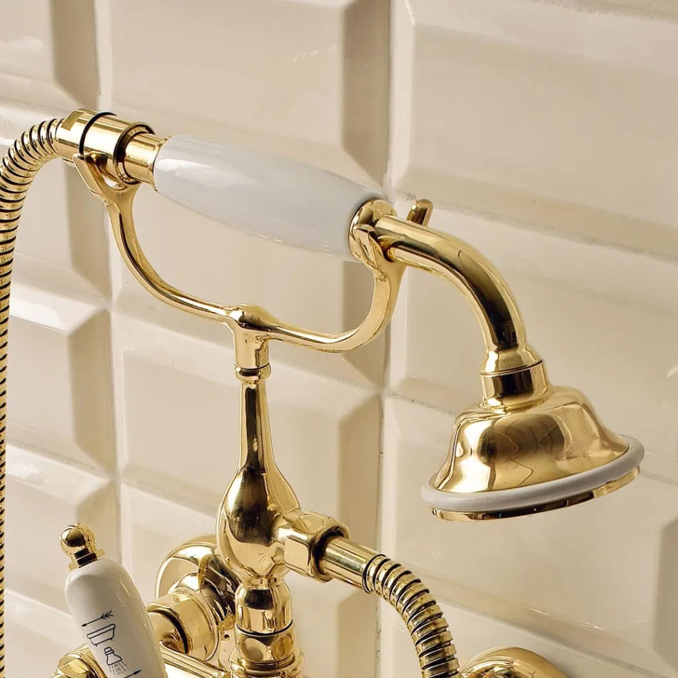 Messing-Badewannengruppe im Vintage-Stil, hergestellt in Italien - Katerina Viadurini