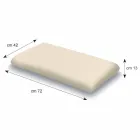 13 cm hohes Memory Foam Kissen Made in Italy - Magnolie Viadurini