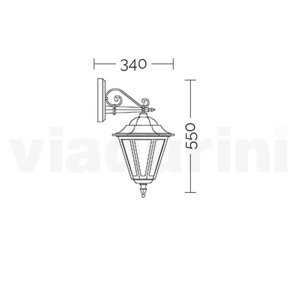 Gartenwandleuchte aus Aluminiumdruckguss Made in Italy - Pinako Viadurini