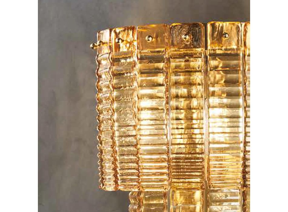 Moderne Wandleuchte aus handgefertigtem Luxusglas Made in Italy - Valadier Viadurini