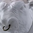 Wandleuchte mit 2 Leuchten im Keramikdesign in Form eines Stiers - Marrena Viadurini