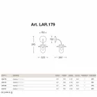 Wandleuchte La Traviata Kupfer, Glas, Messing antik Viadurini