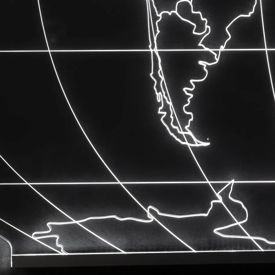 Planisphere Wandleuchte aus lasergraviertem Acrylglas - Rihanna Viadurini