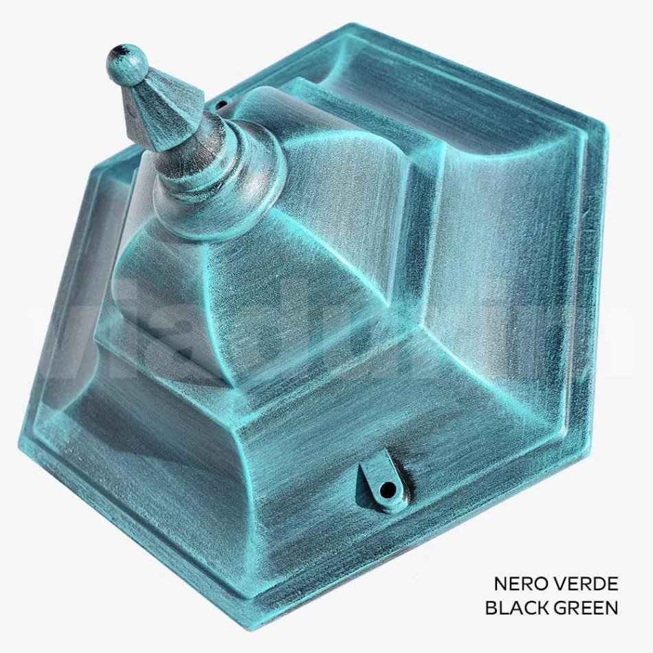 Garten-Deckenleuchte aus Glas und 5 Aluminiumoberflächen - Pinako Viadurini