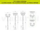 Garten-Deckenleuchte aus Glas und 5 Aluminiumoberflächen - Pinako Viadurini